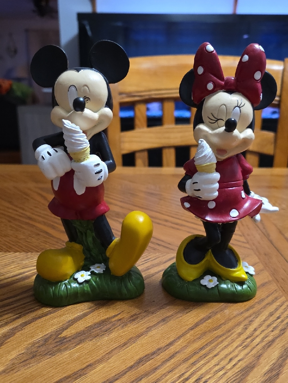 Disney Mickey & Minnie Ice Cream Cake Toppers - Red, Yellow, Green, Black
